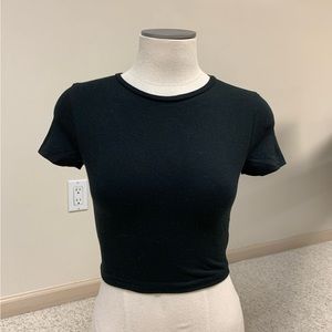 NWT Wild Fable Cropped Black Baby Tee